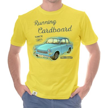 Herren T-Shirt - Running Cardboard - since 1957 schwarz-hellblau S