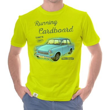 Herren T-Shirt - Running Cardboard - since 1957 schwarz-hellblau S