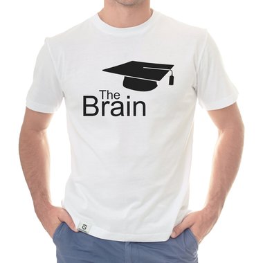 Herren T-Shirt - The Brain schwarz-weiss S