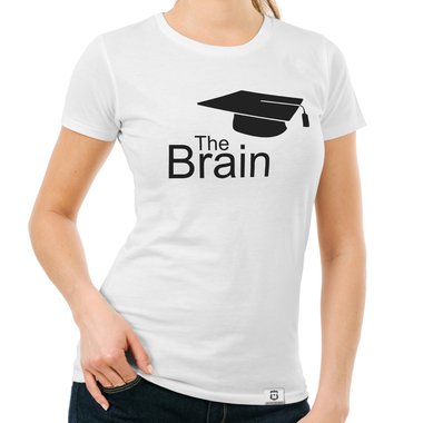 Damen T-Shirt - The Brain fuchsia-schwarz XS