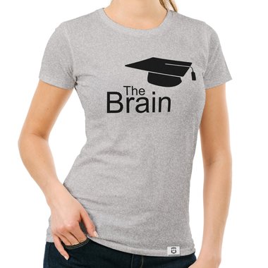 Damen T-Shirt - The Brain fuchsia-schwarz XS