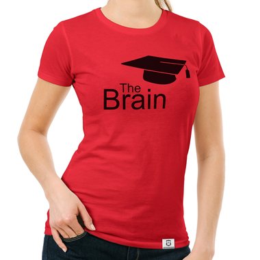 Damen T-Shirt - The Brain fuchsia-schwarz XS