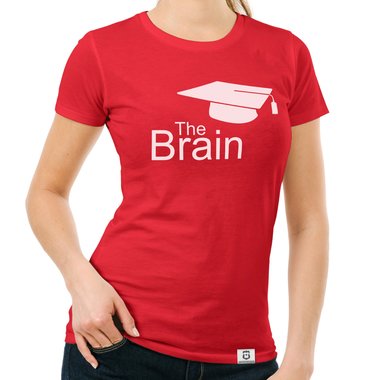 Damen T-Shirt - The Brain fuchsia-schwarz XS