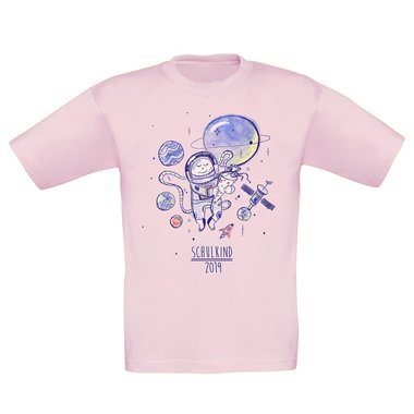 Kinder T-Shirt - Astronaut - Schulkind 2018 dunkelblau-weiss 98-104