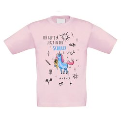 Einschulungs Kinder T-Shirt - Ich glitzer jetzt in der...