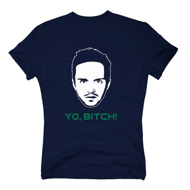 T-Shirt Breaking Bad Jesse Yo Bitch Face schwarz-weiss 4XL