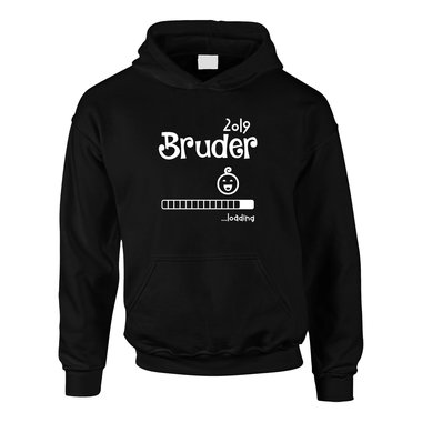 Kinder Hoodie - Bruder 2019 loading schwarz-weiss 152-158