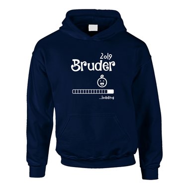 Kinder Hoodie - Bruder 2019 loading schwarz-weiss 152-158