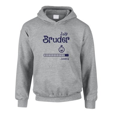 Kinder Hoodie - Bruder 2019 loading schwarz-weiss 152-158