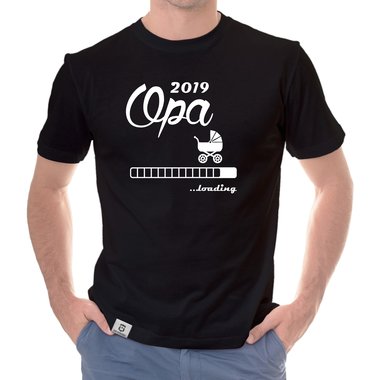 Herren T-Shirt - Opa 2019 loading dunkelblau-cyan S