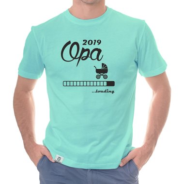 Herren T-Shirt - Opa 2019 loading dunkelblau-cyan S