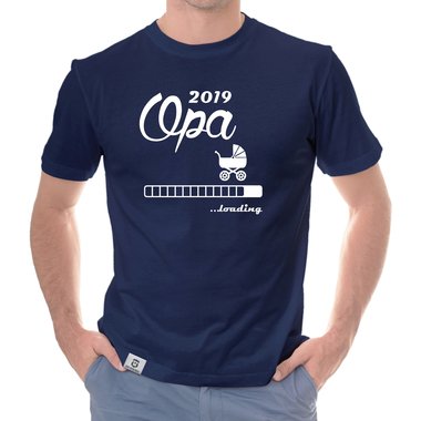Herren T-Shirt - Opa 2019 loading dunkelblau-cyan S
