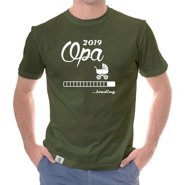 Herren T-Shirt - Opa 2019 loading dunkelblau-cyan S