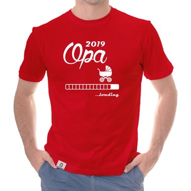 Herren T-Shirt - Opa 2019 loading dunkelblau-cyan S