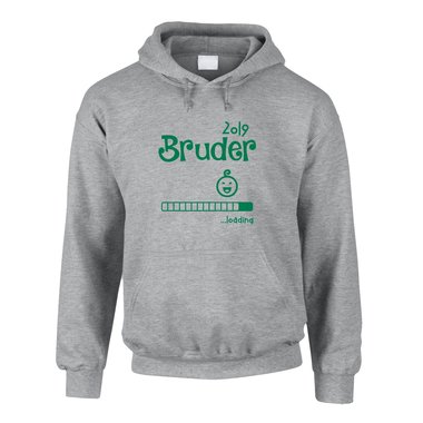 Herren Hoodie - Bruder loading 2019 grau-dunkelgrn XS