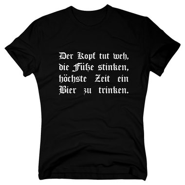 T-Shirt Der Kopf tut weh - Bier trinken