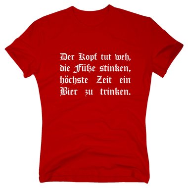 T-Shirt Der Kopf tut weh - Bier trinken