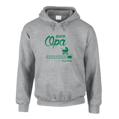 Herren Hoodie - Opa 2019 loading grau-dunkelgrn XS