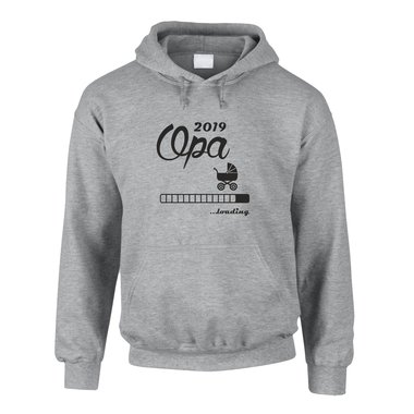 Herren Hoodie - Opa 2019 loading grau-dunkelgrn XS