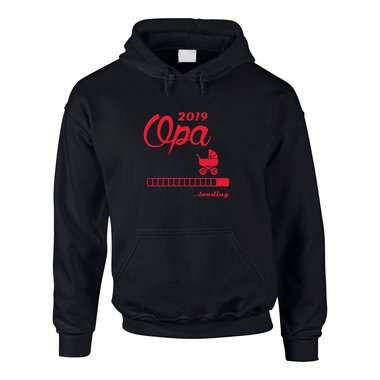 Herren Hoodie - Opa 2019 loading grau-dunkelgrn XS