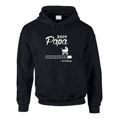 Herren Hoodie - Papa 2019 loading grau-dunkelgrn XS