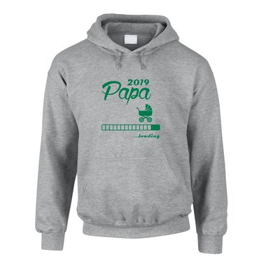 Herren Hoodie - Papa 2019 loading schwarz-weiss 5XL