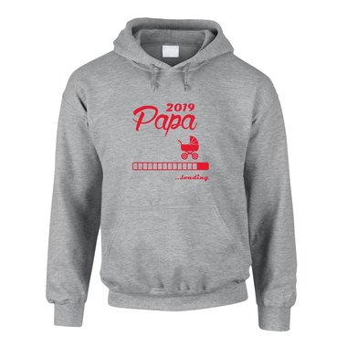 Herren Hoodie - Papa 2019 loading schwarz-weiss 5XL
