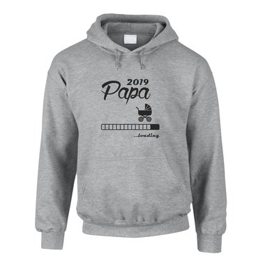 Herren Hoodie - Papa 2019 loading schwarz-weiss 5XL