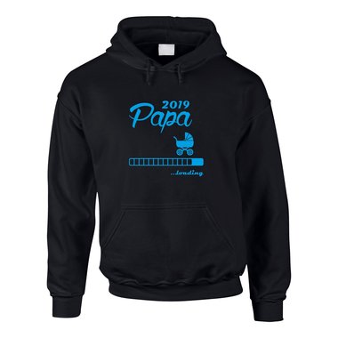 Herren Hoodie - Papa 2019 loading schwarz-weiss 5XL
