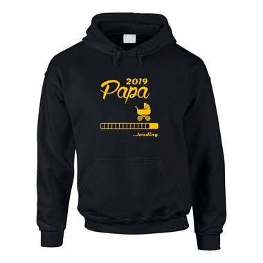 Herren Hoodie - Papa 2019 loading schwarz-weiss 5XL