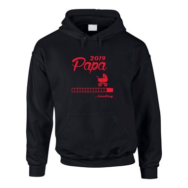 Herren Hoodie - Papa 2019 loading schwarz-weiss 5XL