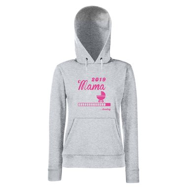 Damen Hoodie - Mama 2019 loading fuchsia-schwarz XS