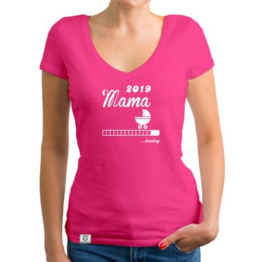 Damen T-Shirt V-Ausschnitt - Mama 2019 loading