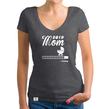 Damen T-Shirt V-Ausschnitt - Mom 2019 loading