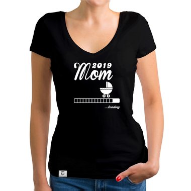 Damen T-Shirt V-Ausschnitt - Mom 2019 loading
