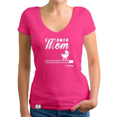 Damen T-Shirt V-Ausschnitt - Mom 2019 loading