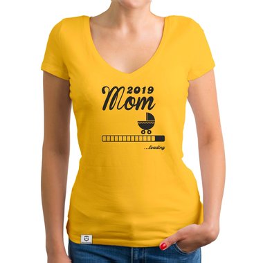 Damen T-Shirt V-Ausschnitt - Mom 2019 loading