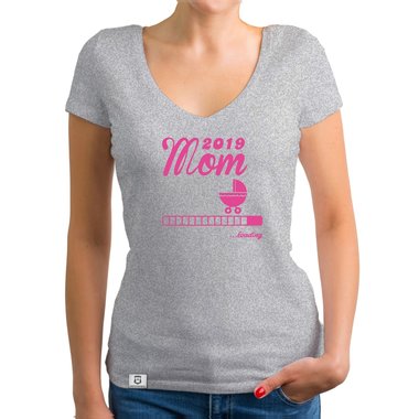 Damen T-Shirt V-Ausschnitt - Mom 2019 loading