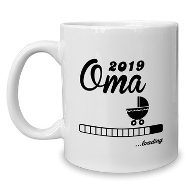 Kaffeebecher - Tasse - Oma 2019 loading weiss-rosa