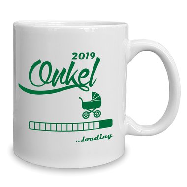 Kaffeebecher - Tasse - Onkel 2019 loading weiss-schwarz