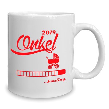 Kaffeebecher - Tasse - Onkel 2019 loading weiss-schwarz