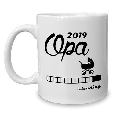 Kaffeebecher - Tasse - Opa 2019 loading weiss-cyan