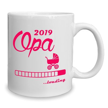 Kaffeebecher - Tasse - Opa 2019 loading weiss-cyan