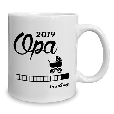 Kaffeebecher - Tasse - Opa 2019 loading weiss-cyan