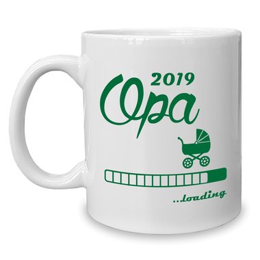 Kaffeebecher - Tasse - Opa 2019 loading weiss-cyan