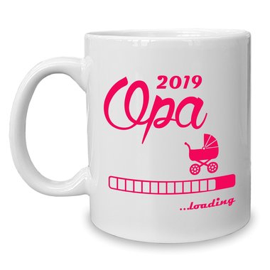 Kaffeebecher - Tasse - Opa 2019 loading weiss-cyan