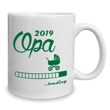 Kaffeebecher - Tasse - Opa 2019 loading weiss-schwarz