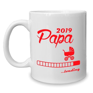 Kaffeebecher - Tasse - Papa 2019 loading weiss-schwarz