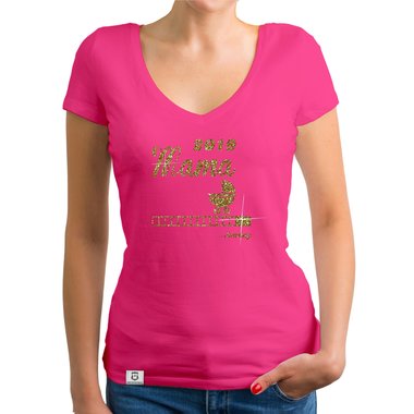 Damen T-Shirt V-Ausschnitt - Glitzer - Mama 2019 loading