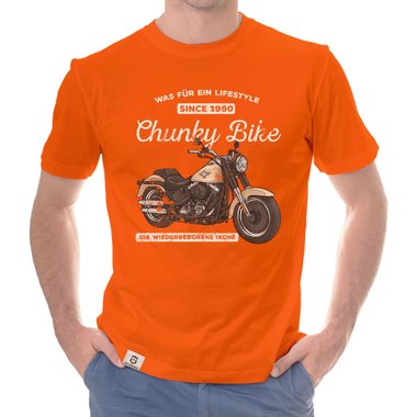 Herren T-Shirt - Chunky Bike - since 1990 dunkelblau-hellbraun S